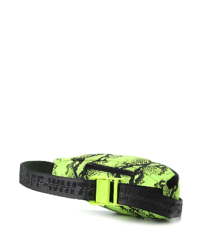 Shop Off-white Python-printed Belt Bag In Green