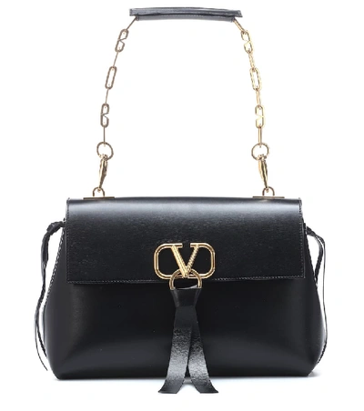 Shop Valentino Vring Medium Shoulder Bag In Black