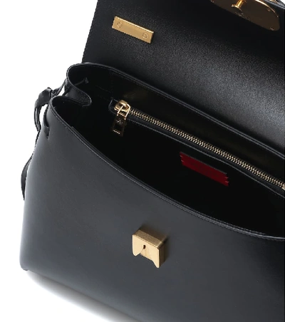 Shop Valentino Vring Medium Shoulder Bag In Black