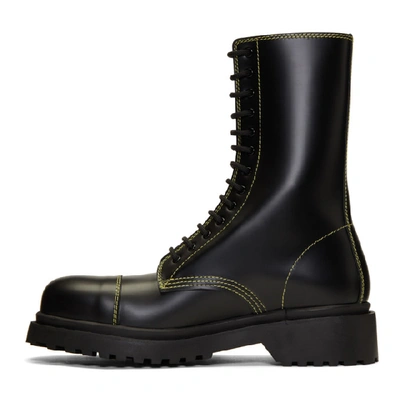 Shop Balenciaga Black Military Boots In 1000 Black