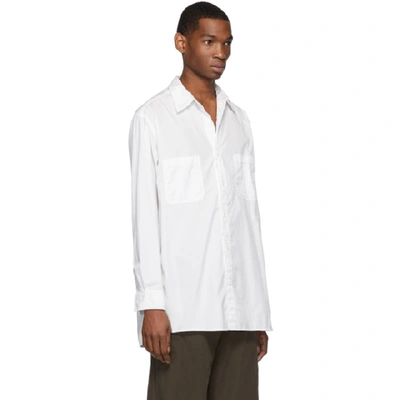 Shop Yohji Yamamoto White Cotton Shirt