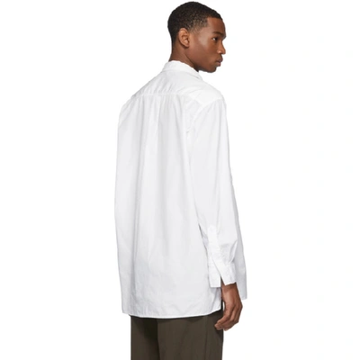 Shop Yohji Yamamoto White Cotton Shirt