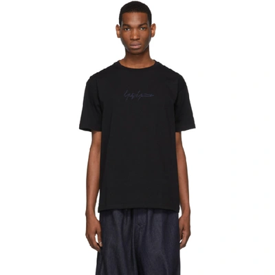 Shop Yohji Yamamoto Black New Era Edition Cotton T-shirt