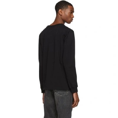 Shop Yohji Yamamoto Black New Era Edition Cotton Long Sleeve T-shirt