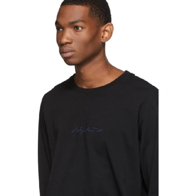 Shop Yohji Yamamoto Black New Era Edition Cotton Long Sleeve T-shirt