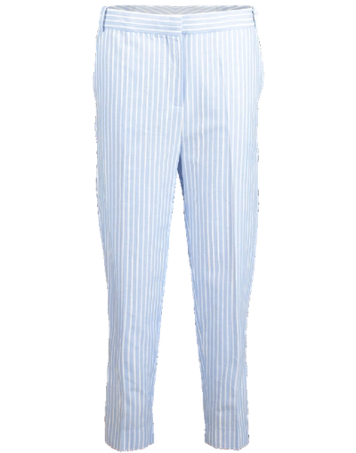Shop Victoria Victoria Beckham Cropped Slim Striped Pant In Blue