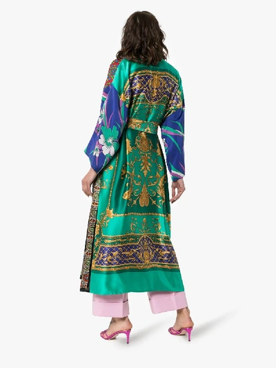 Shop Rianna + Nina Printed Kimono Robe In Multicoloured