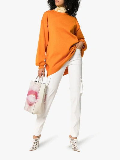 Shop Tibi Oversized Knitted Jumper In Orange