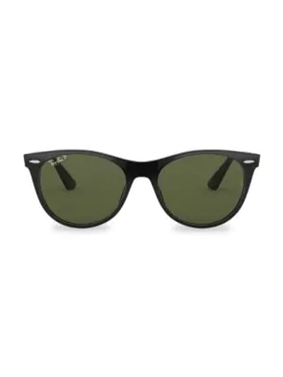 Shop Ray Ban Rb2185 55mm Polarized Wayfarer Sunglasses In Black