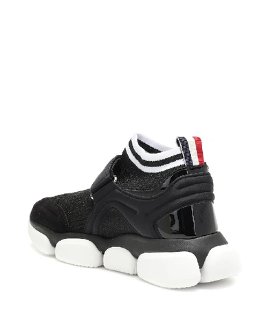 Shop Moncler Baktha Knit Sneakers In Black