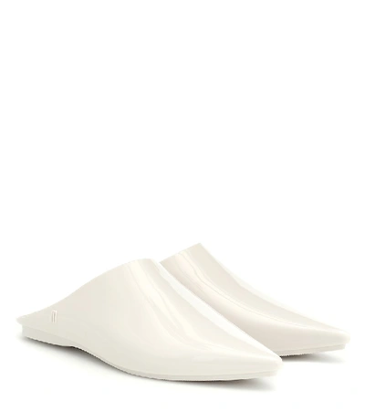 Shop Marine Serre X Melissa Hardcore Couture Slippers In White