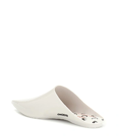 Shop Marine Serre X Melissa Hardcore Couture Slippers In White