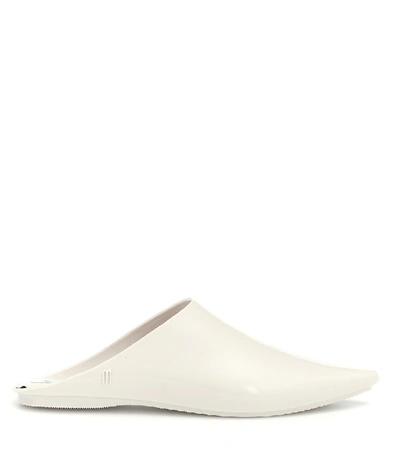 Shop Marine Serre X Melissa Hardcore Couture Slippers In White