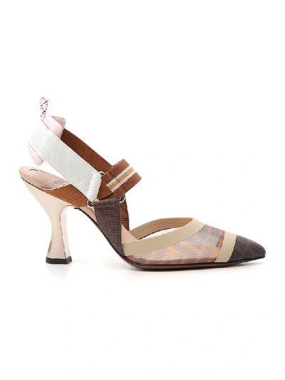 Shop Fendi Colibrì Slingback Pumps In Multi