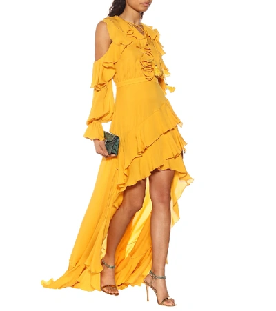Shop Elie Saab Silk Gown In Yellow