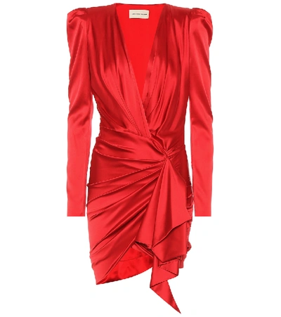 Shop Alexandre Vauthier Satin Minidress In Red