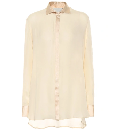 Shop Arje Yaz Silk Shirt In White