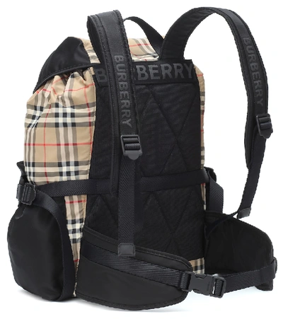 Shop Burberry Vintage Check Ll Wilfin Backpack In Beige