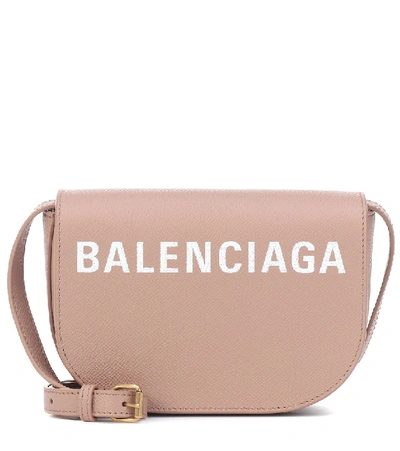 Shop Balenciaga Ville Day Xs Leather Shoulder Bag In Beige