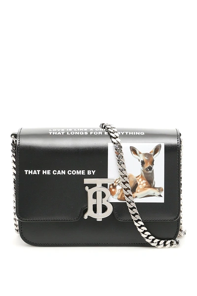 Burberry Deer Print Small Tb Bag In Black|nero | ModeSens