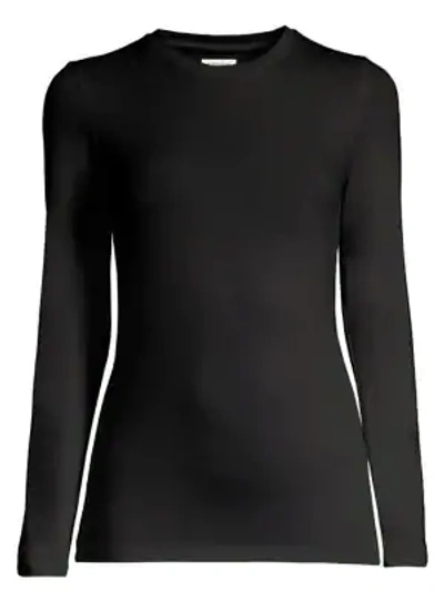 Shop L Agence Women's Tess Long-sleeve Tee In Black