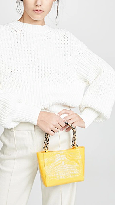 Shop Edie Parker Micro Tote In Mimosa