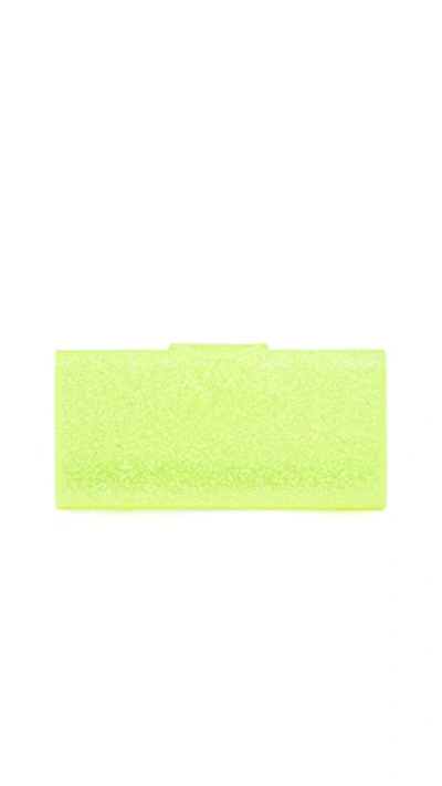 Shop Edie Parker Lara Solid Clutch In Yellow Crystalina Confetti