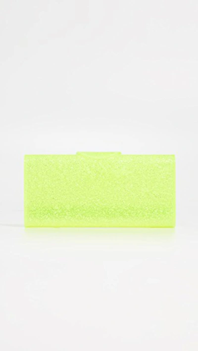 Shop Edie Parker Lara Solid Clutch In Yellow Crystalina Confetti