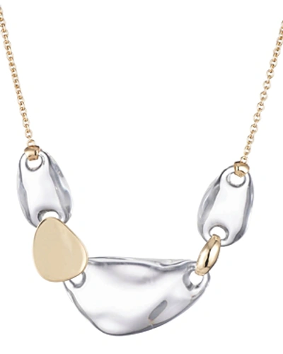 Shop Alexis Bittar Watery Lucite Link Necklace, 16 In Gold/clear