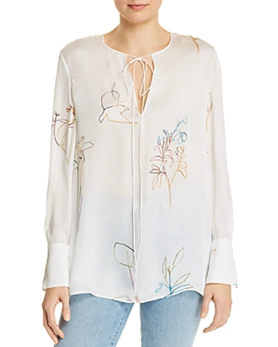 Shop Theory Fluid Silk Tunic In Multi