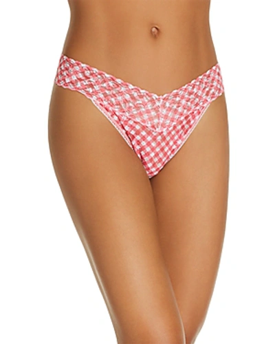 Shop Hanky Panky Original-rise Printed Lace Thong In Do-si-do