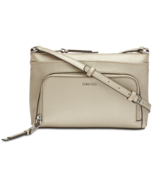 calvin klein lily saffiano leather crossbody