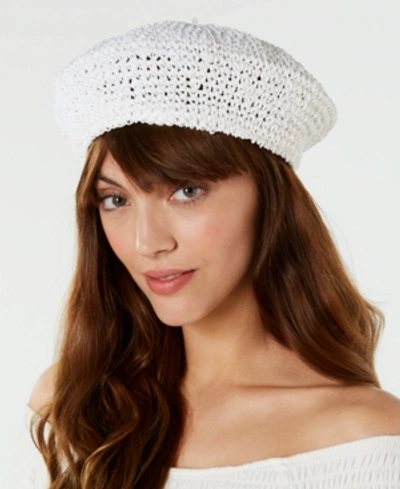 Shop Steve Madden Crochet Beret In White