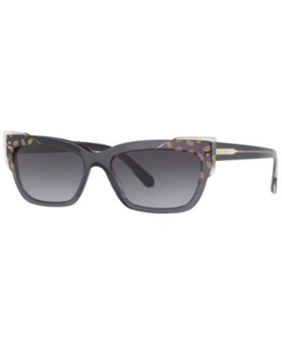 Shop Bvlgari Sunglasses, Bv8219 56 In Gold On Grey Transparent/grey Gradient