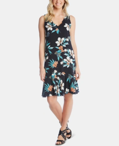 Shop Karen Kane Floral-print Ruffle-hem Dress