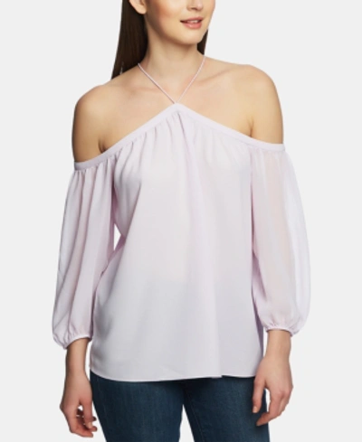 Shop 1.state Off-the-shoulder Solid Top In Orchid Bud