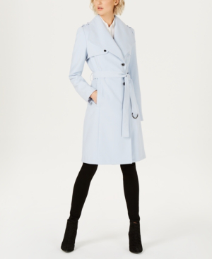 powder blue wrap coat