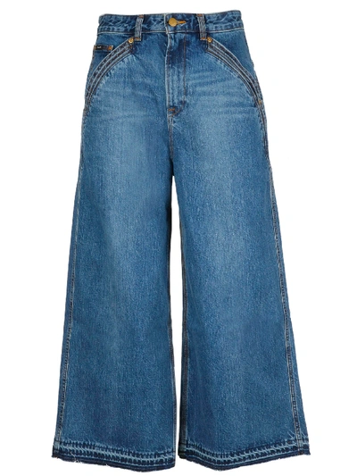Shop Self-portrait Jeans In Denim Blue