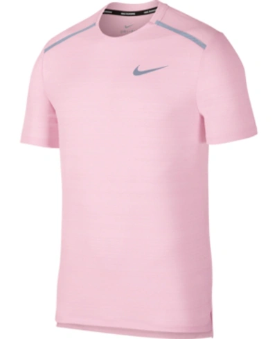 Nike Men's Miler Dri-fit Running Top In Pink Foam | ModeSens