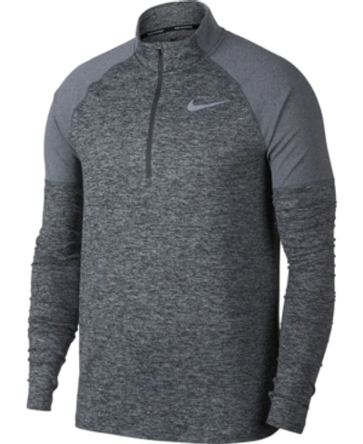 Shop Nike Men's Element Dry Half-zip Running Top In Gry Hthr
