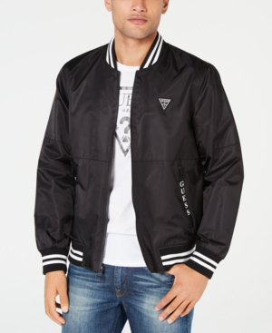 guess white bomber jacket