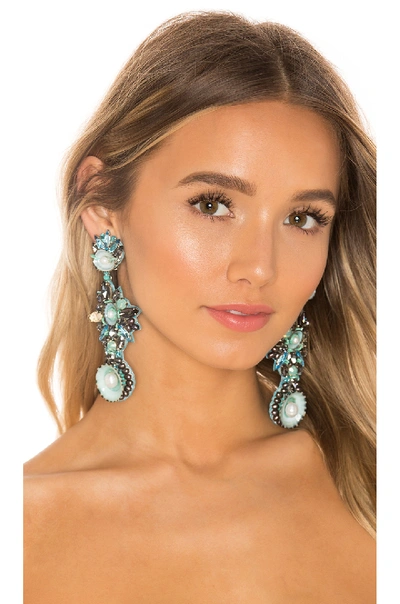 Shop Ranjana Khan Ocean Gem Earring In Blue.