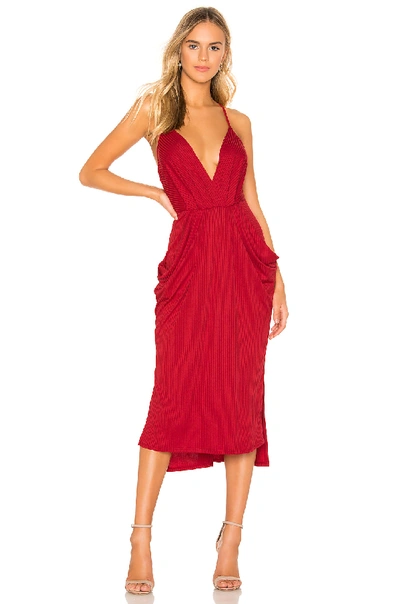 Shop Bcbgeneration Rib Knit Midi Dress In American Red