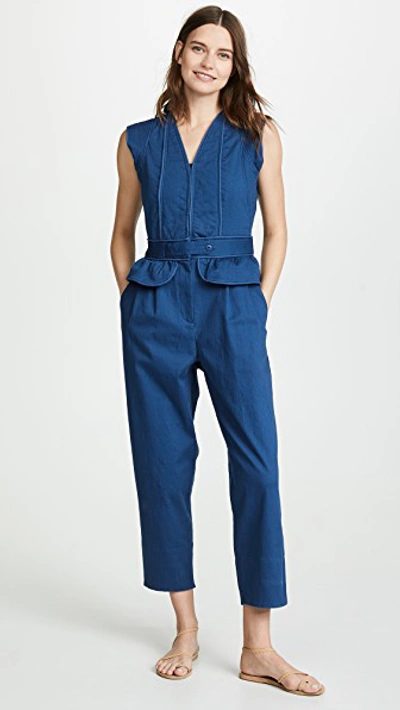 Shop Sea Romy Quilted Jumpsuit In Blue