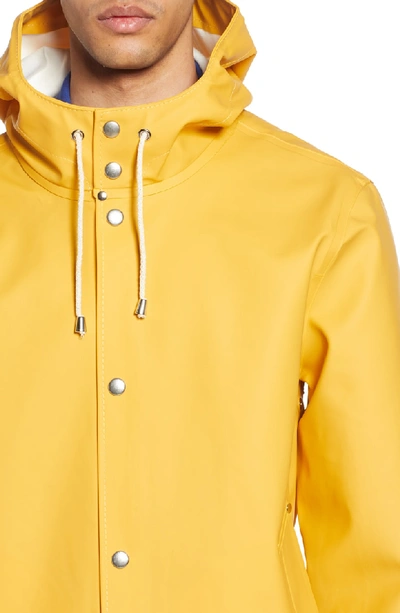 Shop Stutterheim Stockholm Waterproof Hooded Raincoat In Warm Honey