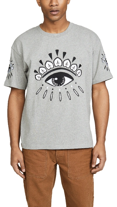 Shop Kenzo Eye T-shirt In Dove Grey