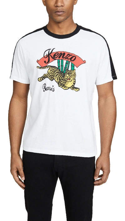Shop Kenzo Jumping Tiger T-shirt In White