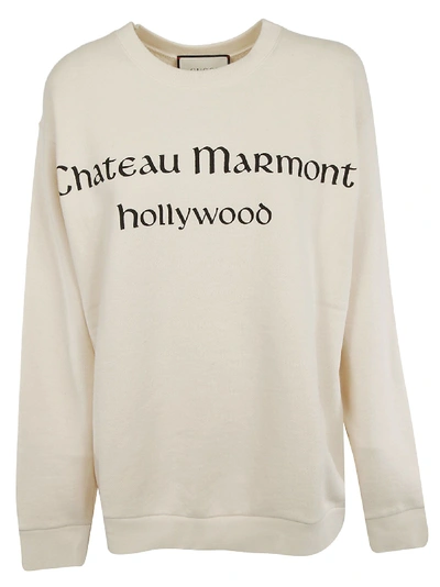 Shop Gucci Chateau Marmont Sweatshirt In White