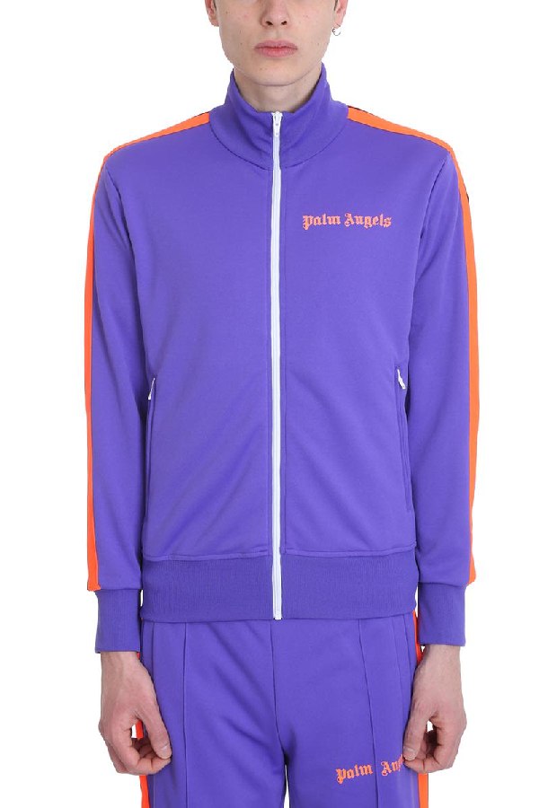 Palm Angels Bold Track Polyester Purple Jacket In Viola | ModeSens