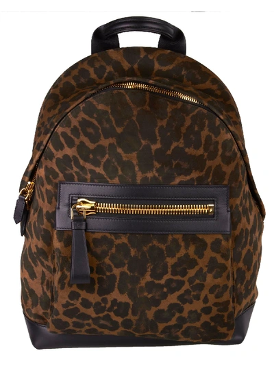 Shop Tom Ford Backpack In Leopard
